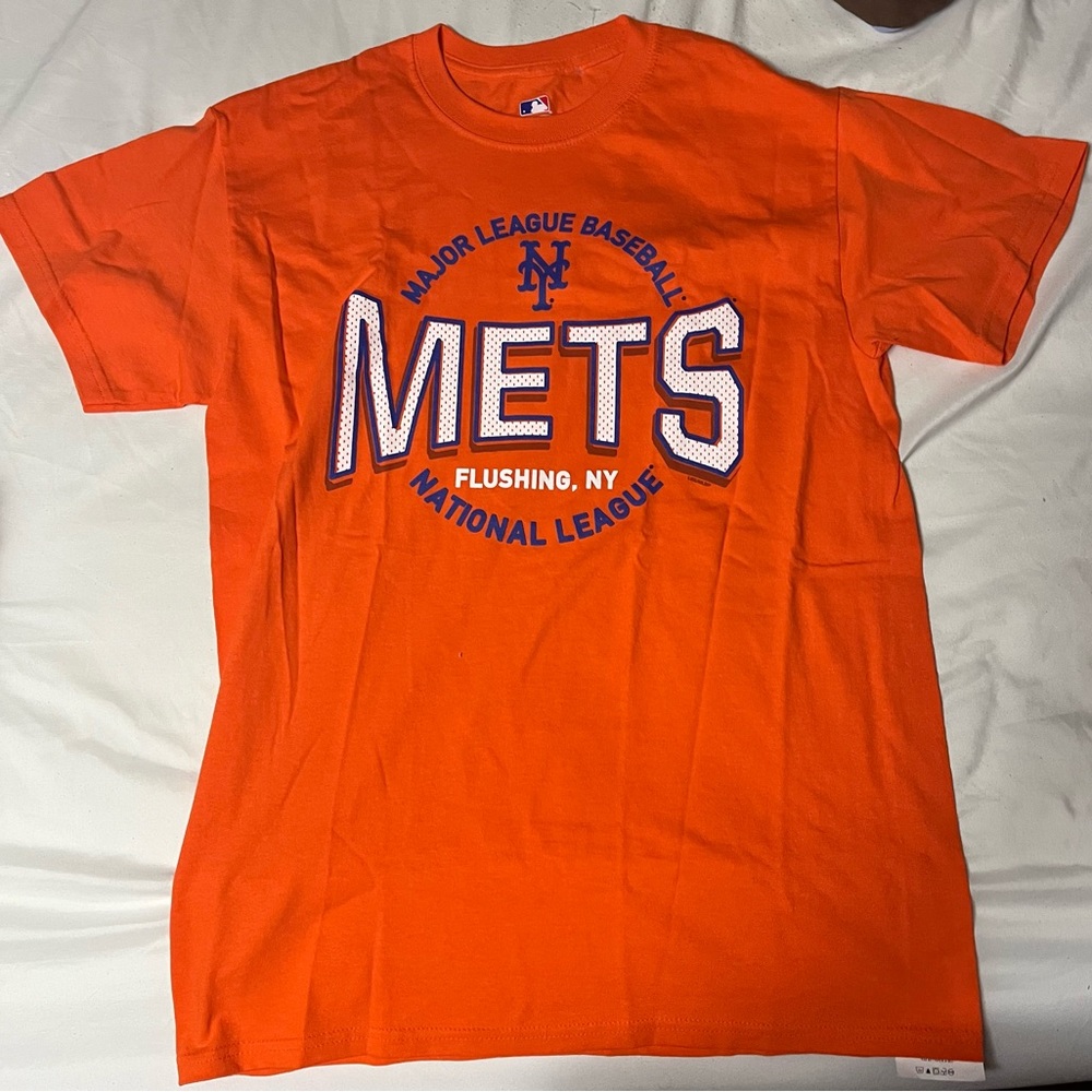 New York Mets Mens Medium Orange T-Shirt MLB